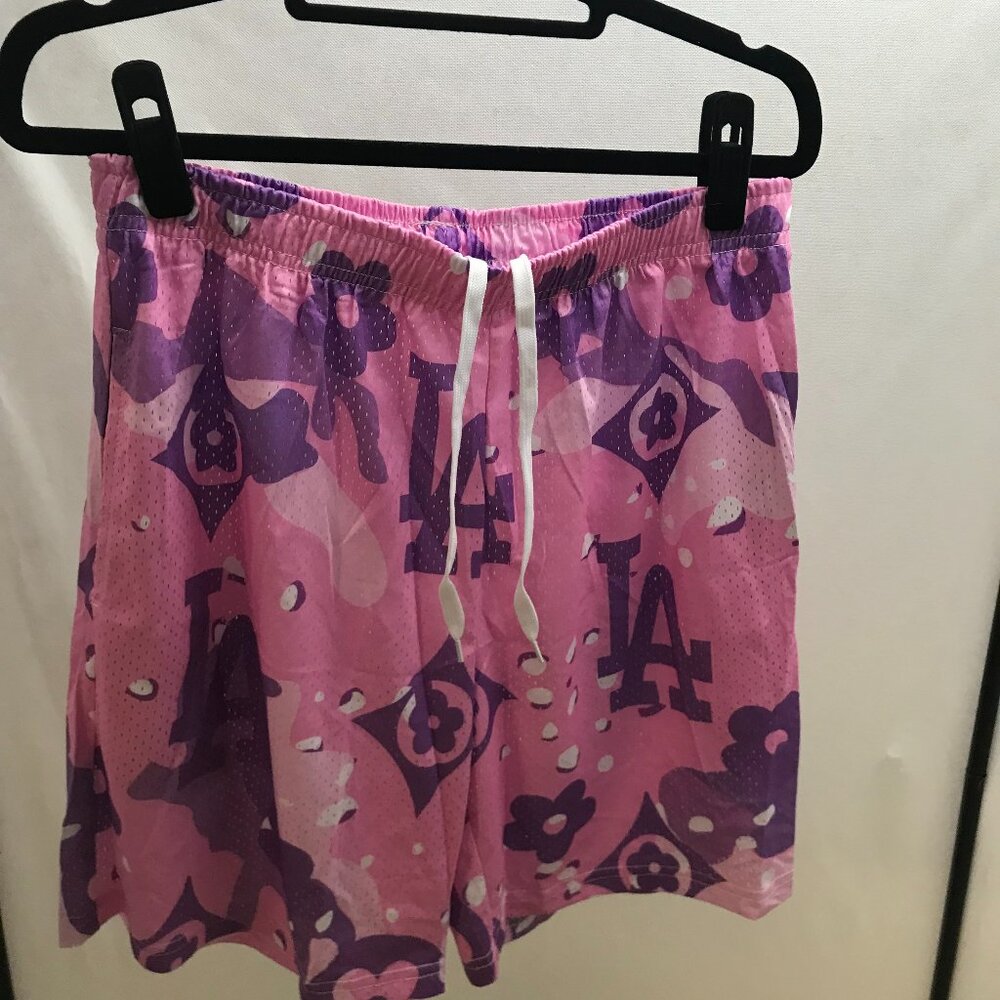 SLX LA Dodgers mesh shorts - pink and purple NWOT XL